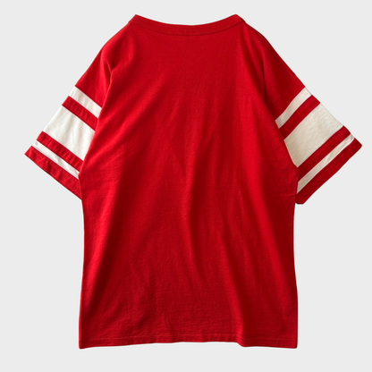 80's Champion チャンピオン トリコタグ NFL サンフランシスコ 49ers フットボールTシャツ 赤 (L) /A7563T-SO