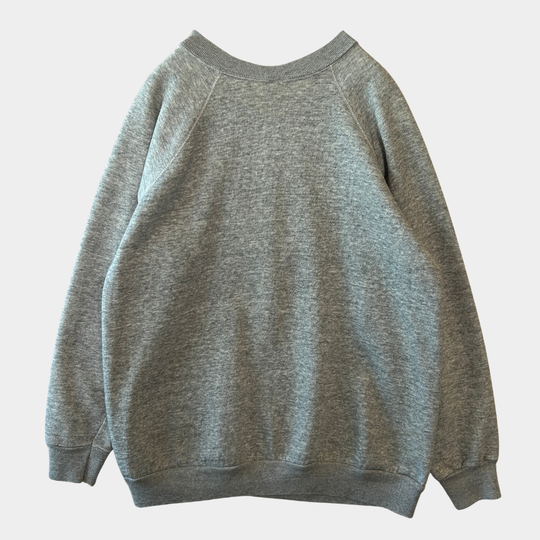 80's~ U.S.NAVY ラグランスウェット 杢グレー /B1544S-SO