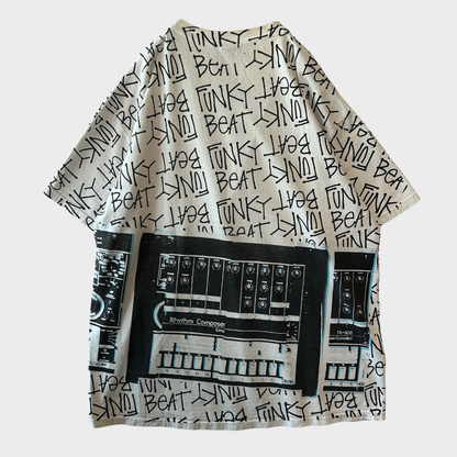 00's Stussy ステューシー Roland TR-808 "Funky Beat" コラボTシャツ 白 (XL)/B2209T-SO