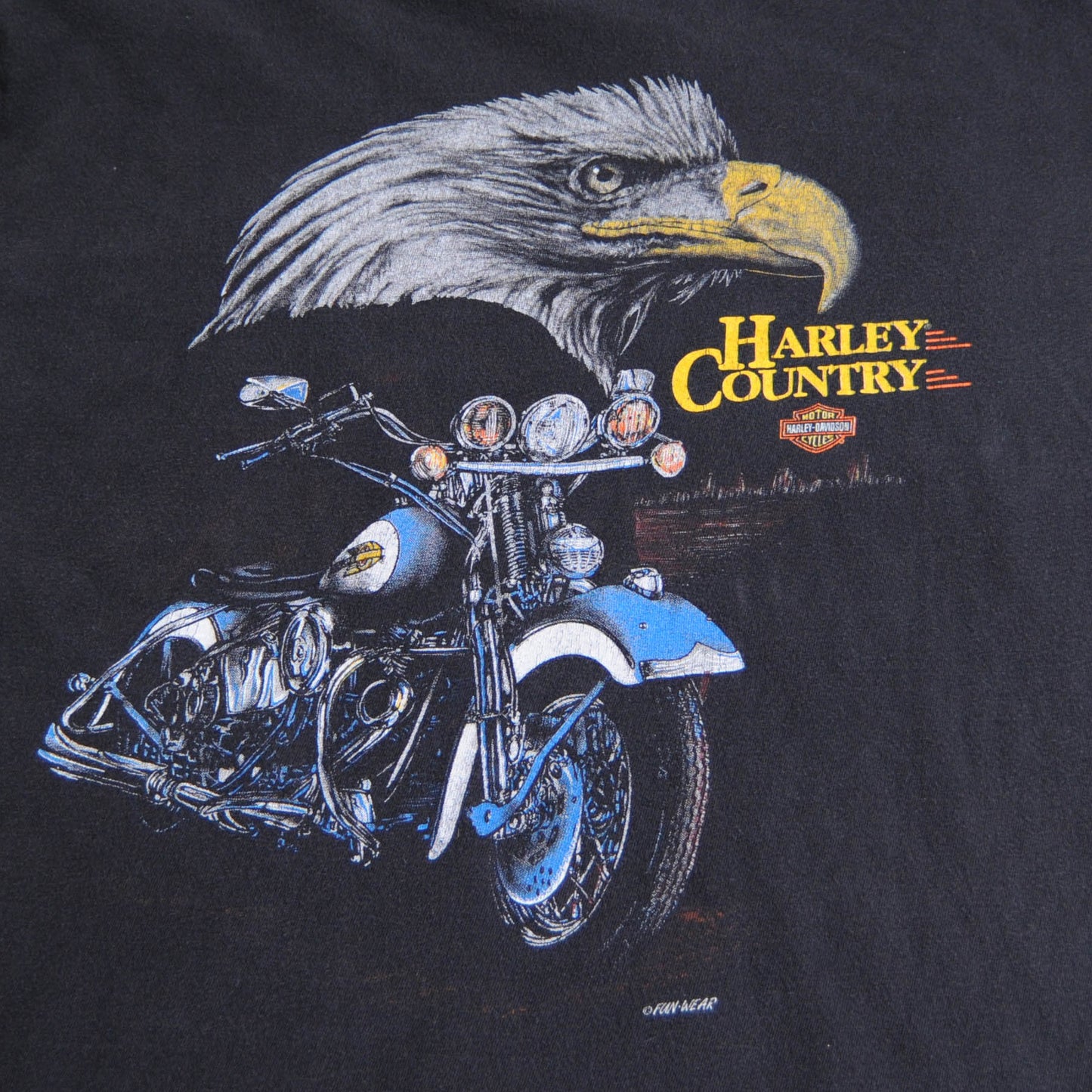 90's HarleyDavidson ポケT 黒(XL)/A4063T-SO