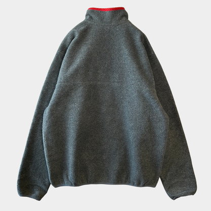 80's Patagonia パタゴニア スナップT 初期 フリースプルオーバー グレー/レッド(L)/C0090F-SO