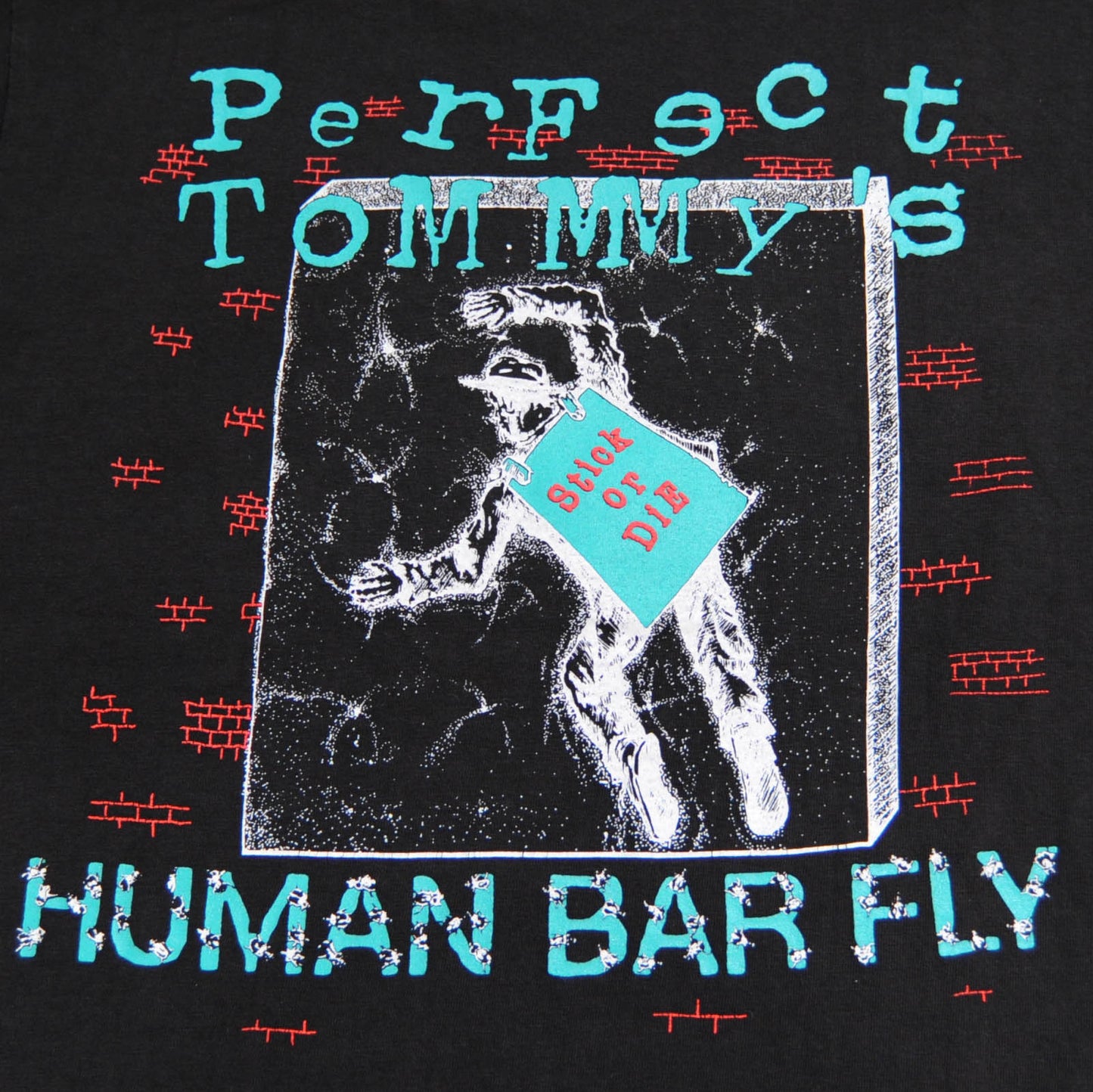 90's ONEITA Perfect Tommy`sグラフィックTシャツ 黒 (L)/A2767S-SO
