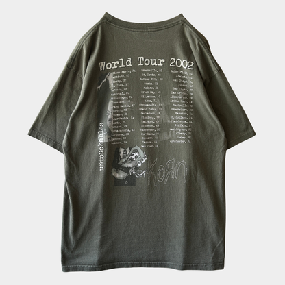 2002 Sundog Korn 5th Untouchables バンドTシャツ カーキ (XL)/A3057T-SO