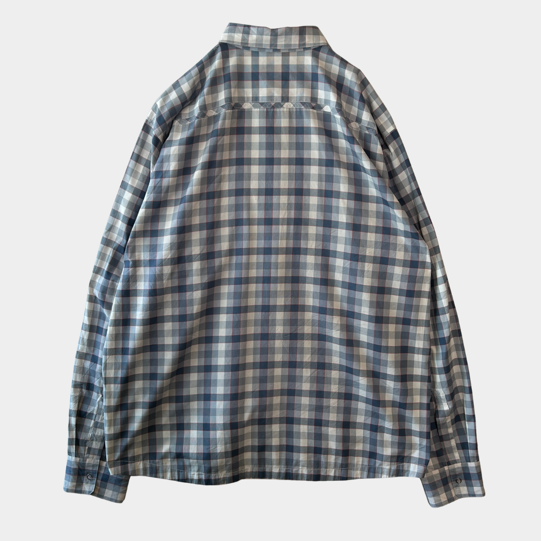 Patagonia パタゴニア ”El Ray Shirt" チェックシャツ ポリエステル/ナイロン グレー(L)/C1120SH-SO