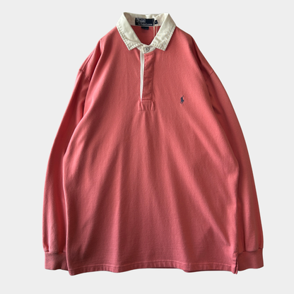 00's Polo by Ralph Lauren ラルフローレン ラガーシャツ ピンク(M)/C1473T-SO