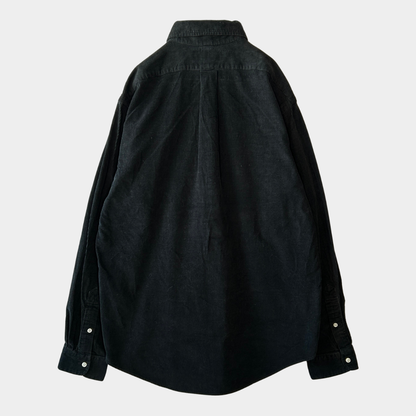 00's Ralph Lauren ラルフローレン コーデュロイシャツ 黒 (L)/B1506S-SO