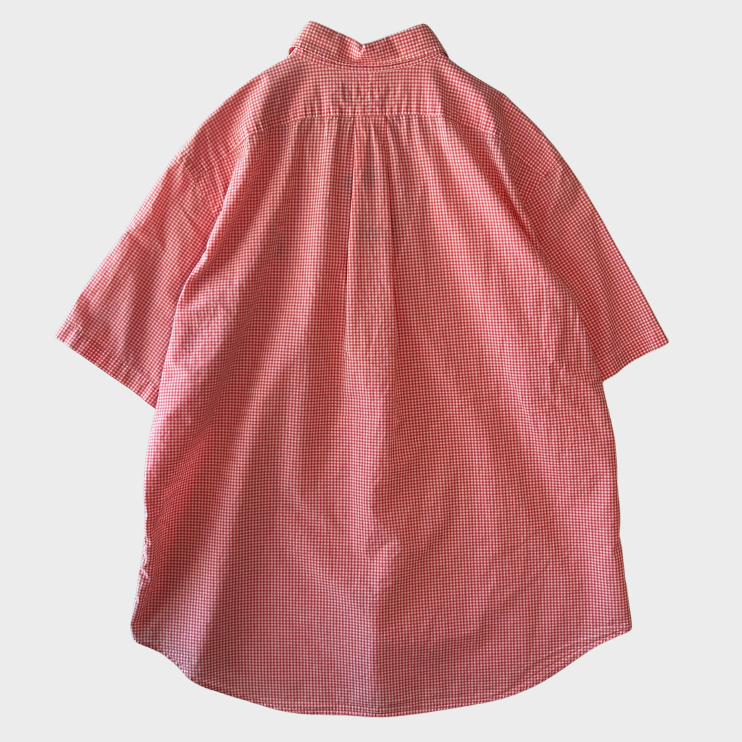 90-00's Polo by Ralph Lauren ラルフローレン CLASSIC FIT ボタンダウン ギンガムチェック柄 半袖シャツ(XL)/B3944SH-S