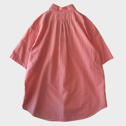 90-00's Polo by Ralph Lauren ラルフローレン CLASSIC FIT ボタンダウン ギンガムチェック柄 半袖シャツ(XL)/B3944SH-S