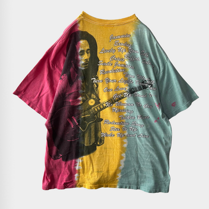 90's BOB MARLEY Robert Nesta Marley ツアーTシャツ タイダイ (XL)/A4029T-SO
