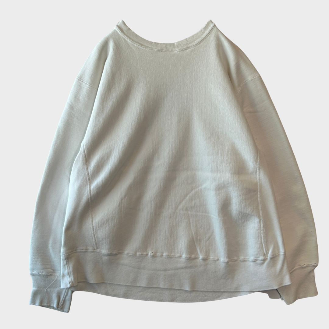 80's Champion リバースウィーブ "MICHIGAN" ミシガン大学 アーチロゴ スウェット ホワイト(L)/B4112R-SO