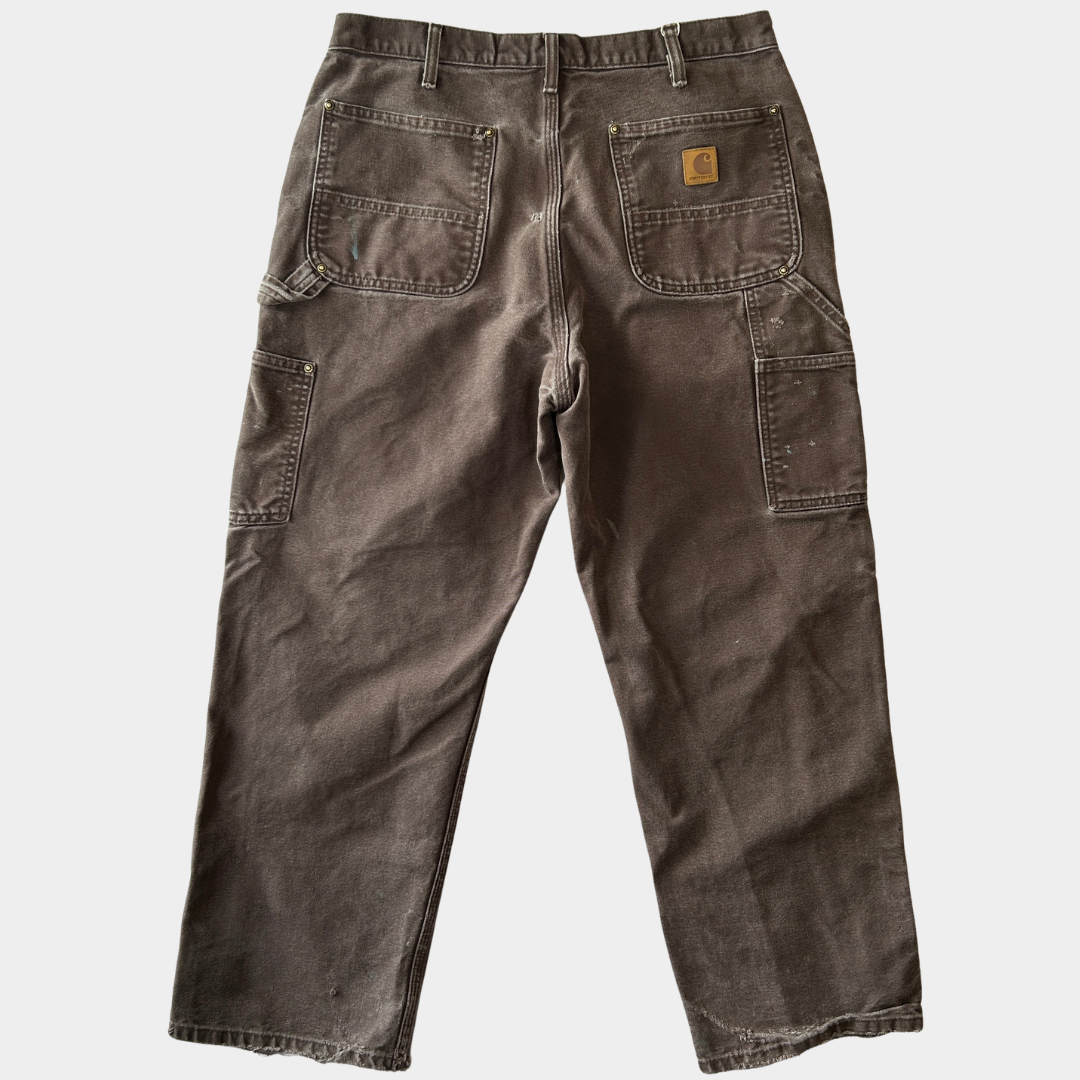 Carhartt カーハート ダブルニーワークパンツ B136 DKB Loose Fit ダークブラウン(34×30)/C0932P-SO