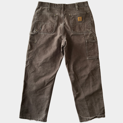 Carhartt カーハート ダブルニーワークパンツ B136 DKB Loose Fit ダークブラウン(34×30)/C0932P-SO