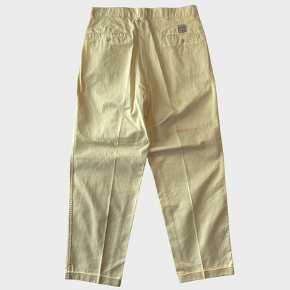 90's Polo Ralph Lauren ラルフローレン デッドストック ポロチノ 2タックチノパン ライトイエロー(34×34)/B3089P-SO