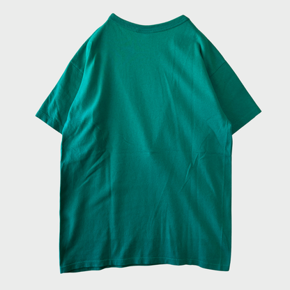 90's Champion チャンピオン 胸ロゴ 袖刺繍 Tシャツ ターコイズグリーン (L) B4037T-SO
