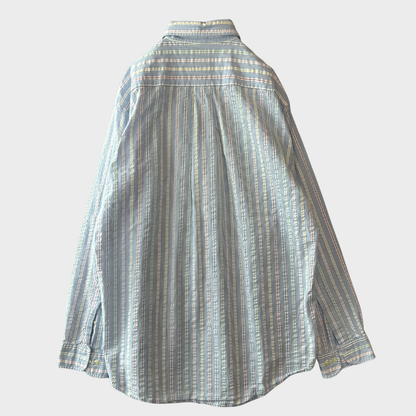 00's Brooks Brothers ブルックスブラザーズ ストライプ シアサッカーシャツ マルチカラー (M) /A8064SH-SO