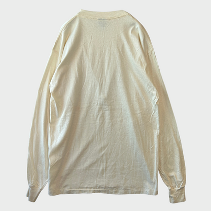90's 3D EMBLEM 無地 ロングTシャツ 白 (L)/A2977T-SO