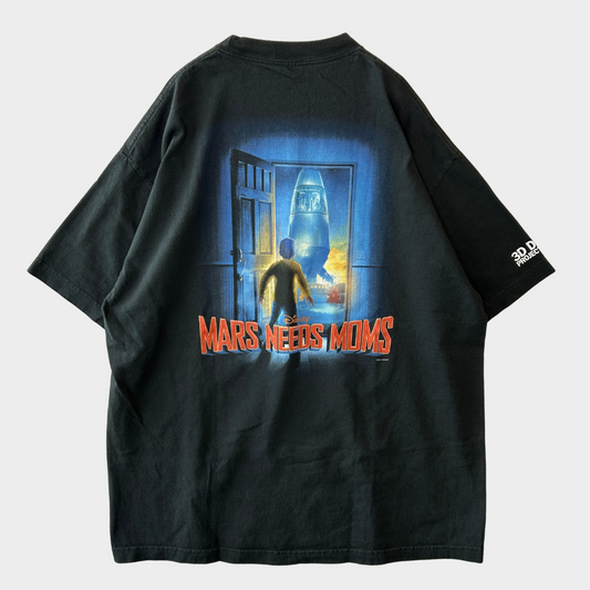 00's ALSTYLE MARS NEEDS MOMS SF ディズニーTシャツ 黒 (XL)/A7281T-SO