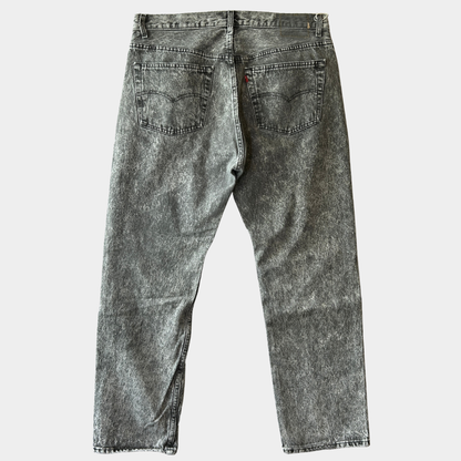 90's Levi's リーバイス 501-0686 ケミカルウォッシュ デニムパンツ ブラック(38×30)/A9146P-SO