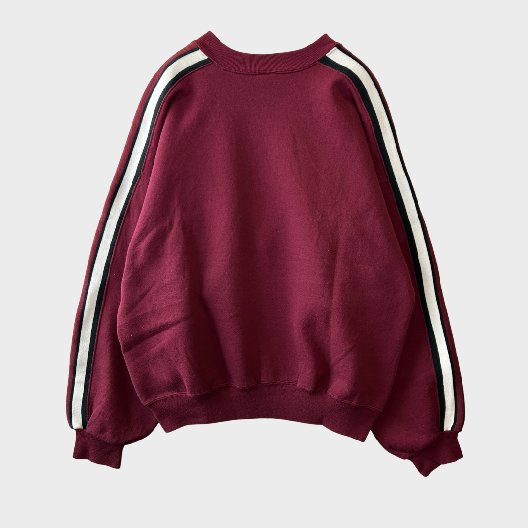 90s Russell Athletic ラッセル 袖ライン ブランクスウェット ボルドー(L)/A5254S-SO