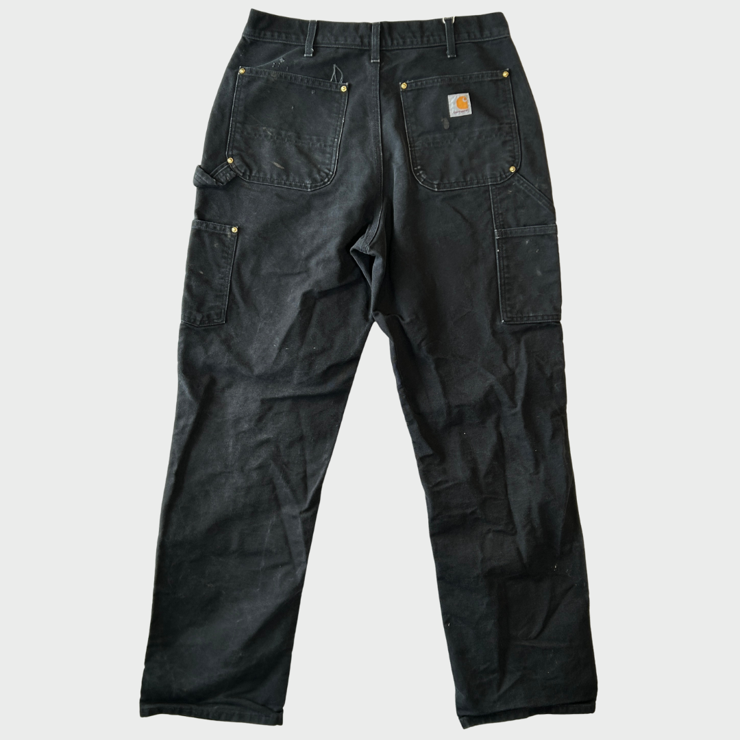 00's Carhartt カーハート ダブルニー ワークパンツ ペインター ブラック USA製(33×34)/B3431P-SO