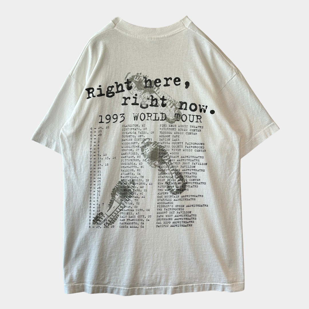 90's Van Halen　ヴァン・ヘイレン 1993　ツアーTシャツ バンドT 白 (L)/A3687T-SO