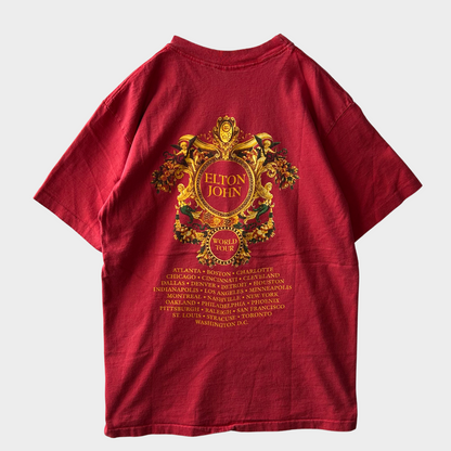 90's anvil ELTON JHON World Tour Tシャツ エルトン・ジョン 赤(L)/A4501T-SO