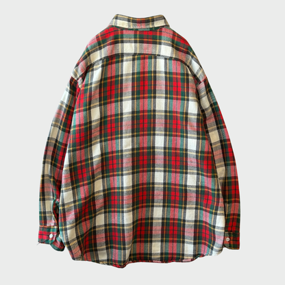 70's BIG MAC JC penny ヘビーネルシャツ 赤黒白緑黄 (XL)/B2910S-SO