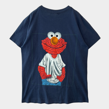 90's  Changes セサミストリート ELMO WEAR 半袖Tシャツ ネイビー M/B2743T-SO