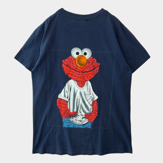 90's  Changes セサミストリート ELMO WEAR 半袖Tシャツ ネイビー M/B2743T-SO