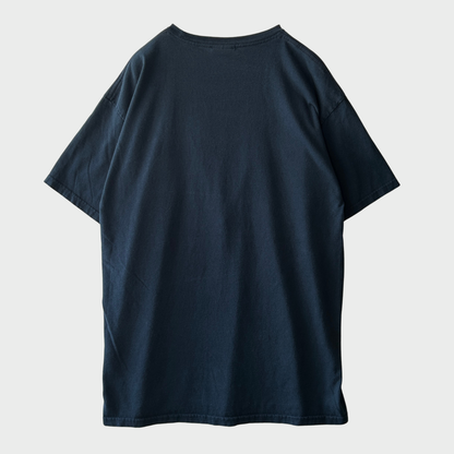 90〜00's SRH ペイズリー柄 ロゴプリントTシャツ ネイビー (L)/B3055T-SO