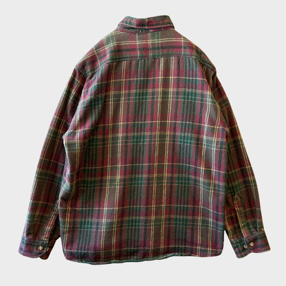 90's Five Brother フランネルシャツ ワインレッド濃緑黒 (L)/A9003S-SO