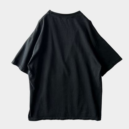 90's "PLAYING FOR TIPS" by Margaret Slade Kelley アートTシャツ JAZZ 黒/B2284T-SO