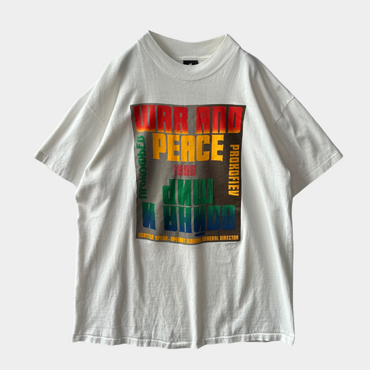 90's Bodger "WAR AND PEACE"シアトルオペラ Tシャツ 白(XL)/B2061T-SO