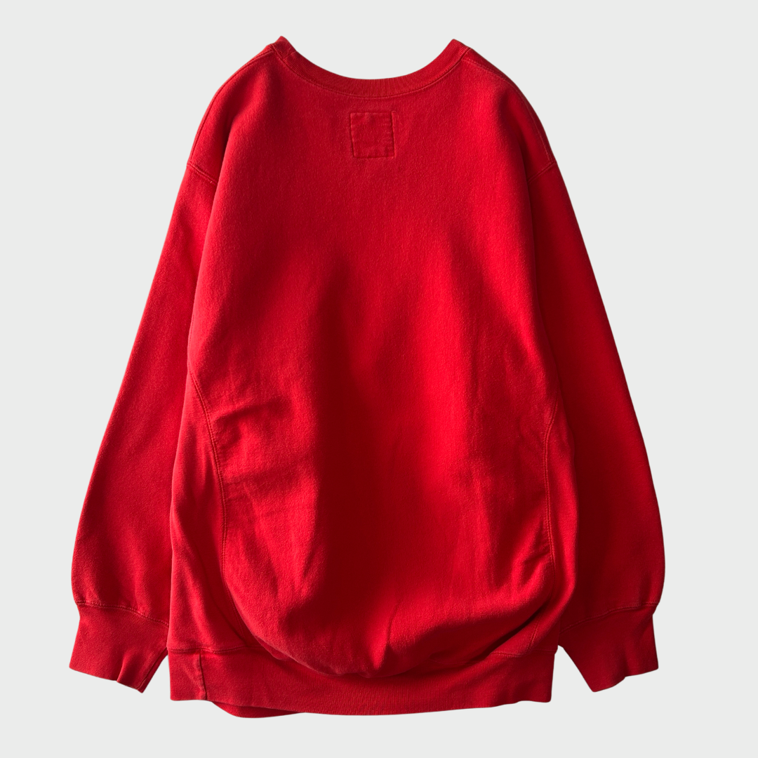 90's STEVE & BARRY'S  "TEXAS TECH" カレッジスウェット 赤(L)/A7891S-SO
