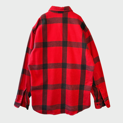 80's ST.JHONES BAY "Big Mac Flannel" フランネルチェックシャツ 赤黒 (L)/B2917SH-SO
