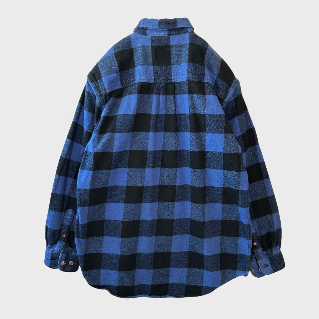 00's FIELD&STREAM フランネルシャツ バッファロー 青 (L)/B2884S-SO
