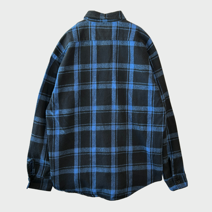 90's Codet フランネルチェックシャツ 青黒 (L)/A8947S-SO