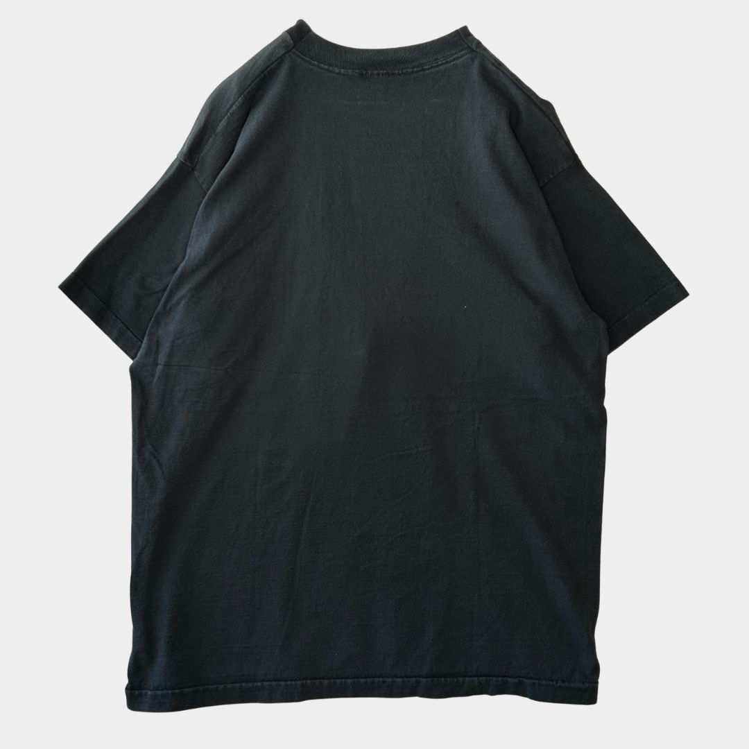 90's Marlin tease レストラン Piggy's アニマルプリントTシャツ 黒 (XL)/B2725T-SO