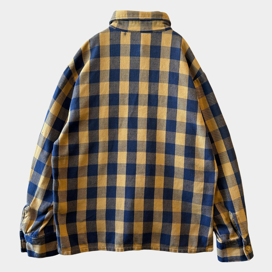 80's Levi's for men flannel shirt リーバイス ネルシャツ ベージュ ブルー (不明)/A8953SH-SO