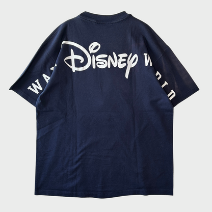 90's Disney '96 ミッキープリント ディズニーTシャツ 紺 (XL)/B2791T-SO