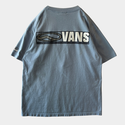 90's Vans ヴァンズ オーバルロゴTシャツ スケート ブルー (L)/C1075T-SO