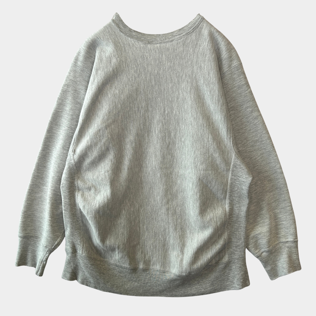 80's Champion リバースウィーブ AIR FORCE ATHLETIC カプセル３段プリント スウェット ミリタリー(XL)/C0268R-SO