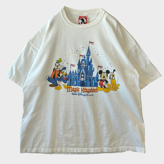 90's Disney キャラクター グラフィックTシャツ 白(XL相当)/B3482T-SO