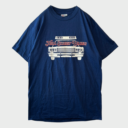 80's Hanes "HILL STREET BLUES" ドラマTシャツ 青 (L)/A7266T-SO