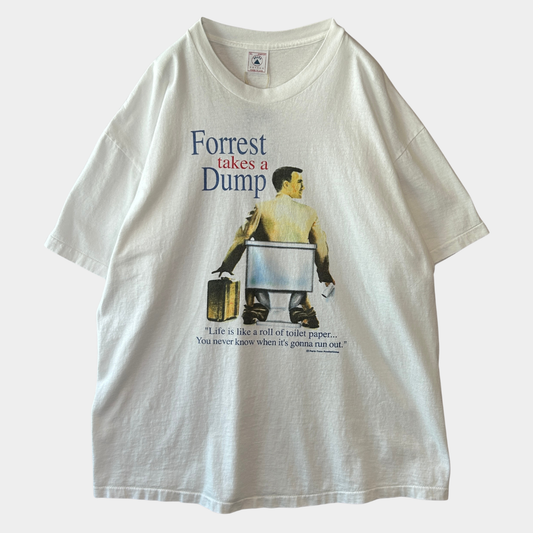 90's DELTA "FORREST DUMP" フォレスト・ガンプ パロディーTシャツ 白(XL)/C0767T-SO