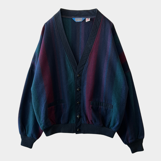 ８0's Pendleton ペンドルトン ウールカーディガン ストライプ USA製(XL)/A5861S-SO