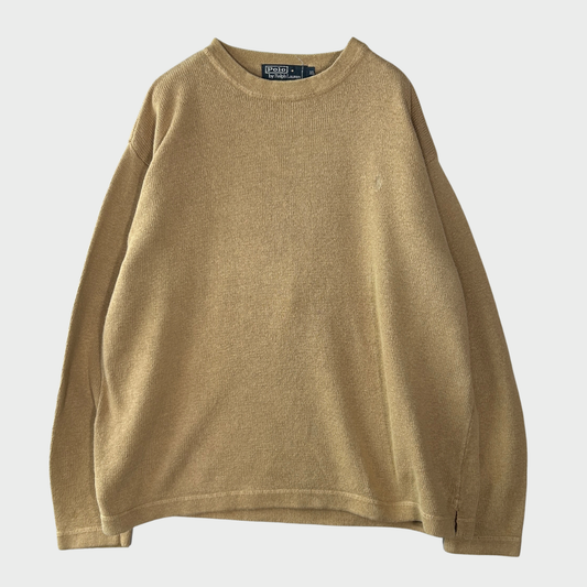 Polo by Ralph Lauren ラルフローレン コットンニット ベージュ (XL)/A0318K-SO