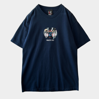 90's The Offspring オフスプリング "Pretty Fly" バンドTシャツ Americana giant ネイビー(L)/A2745