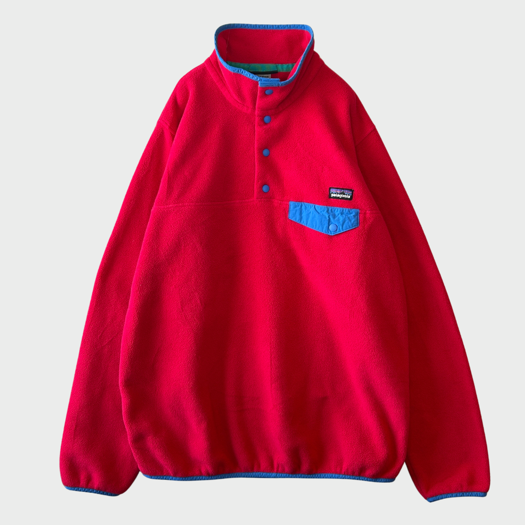 FA13 WOMEN'S Patagonia パタゴニア スナップT シンチラ フリース  赤 ピンク (L) /C0219F-SO