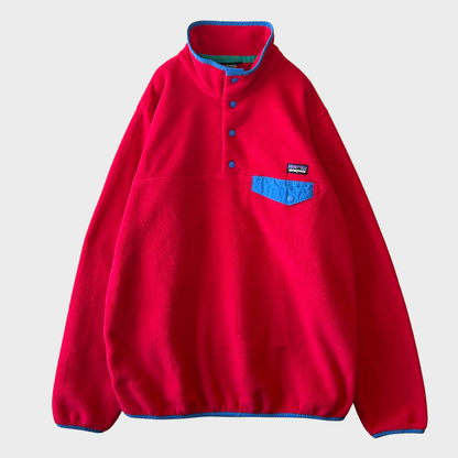 FA13 WOMEN'S Patagonia パタゴニア スナップT シンチラ フリース  赤 ピンク (L) /C0219F-SO
